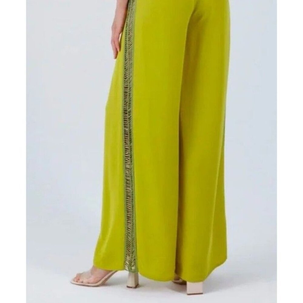 My Beachy Side Beaded Cover-Up Wide-Leg Pants Size M NWT - Picture 4 of 7